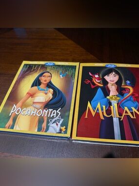 Brand new blue ray Mulan & Pocahontas!